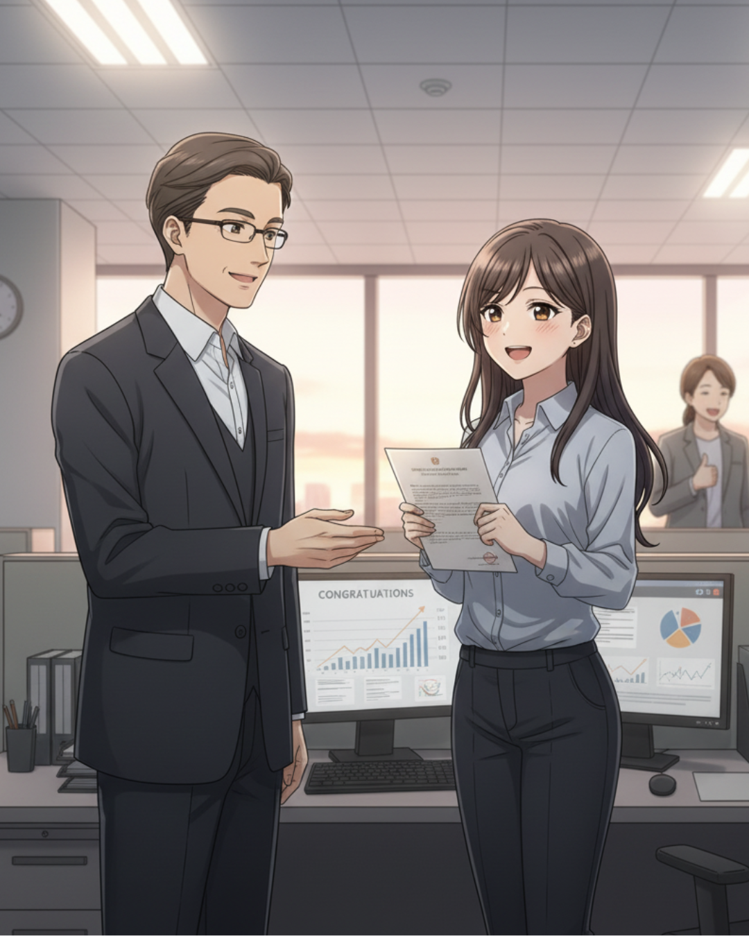 上司の評価イラスト